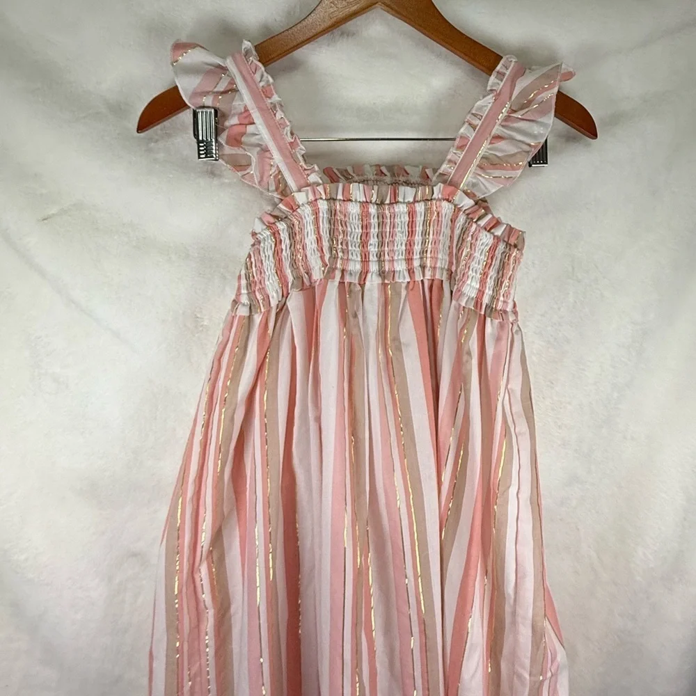 Haute Hippie Cute dress girls Kids Style Girls Dress Pink Striped Size 12 NWT